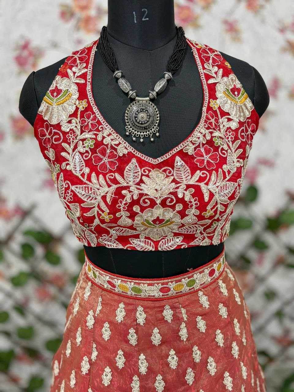 Silk Designer Embroidered Lehenga - MYLUXURY LANE ENTERPRISE